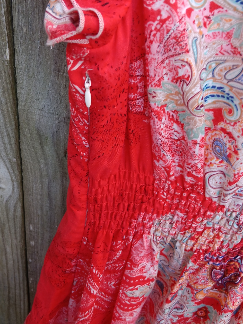 Reba 🎂 Coral Lace-Detail Maxi Dress - Picture 10 of 13